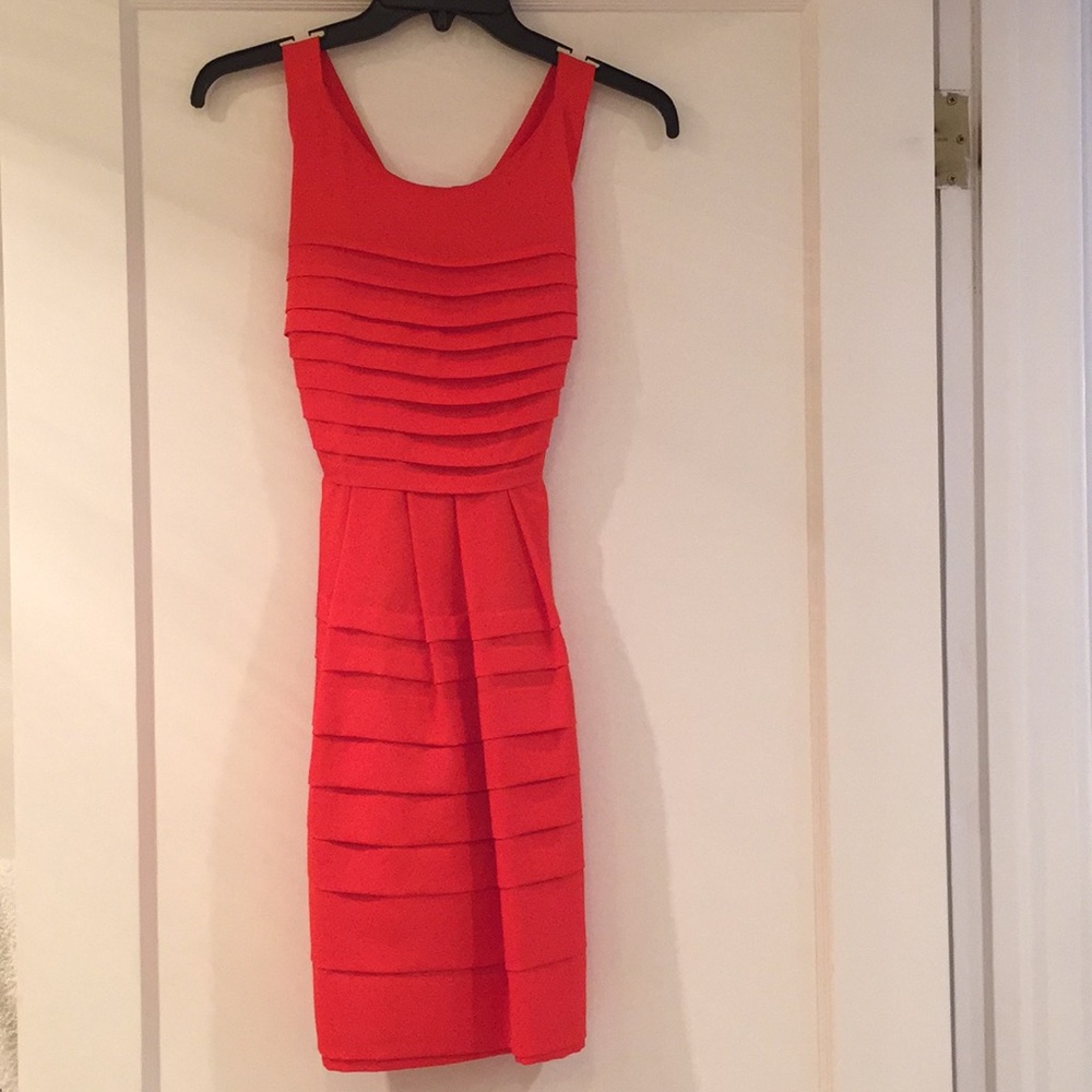 Eva Franco Anthropologie ruffle tangelo dress